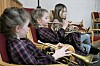 Nova Rydberg, Bella Rydberg och Emma Ohlsson har en ständigt växande repertoar. Än så länge är ”Köp varm korv” Nova Rydbergs favoritsång.