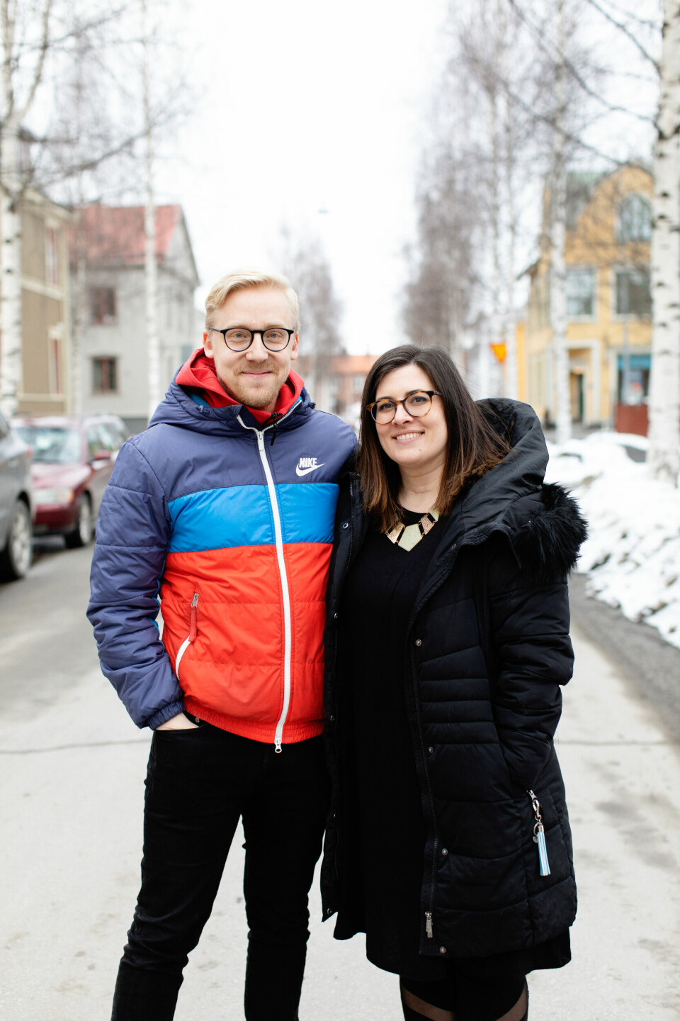 David och Samantha Davage. Samantha Davage med sin make David Davage. Umeå