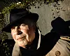 Imre Kertesz fotograferad på besök i Stockholm år 2007.