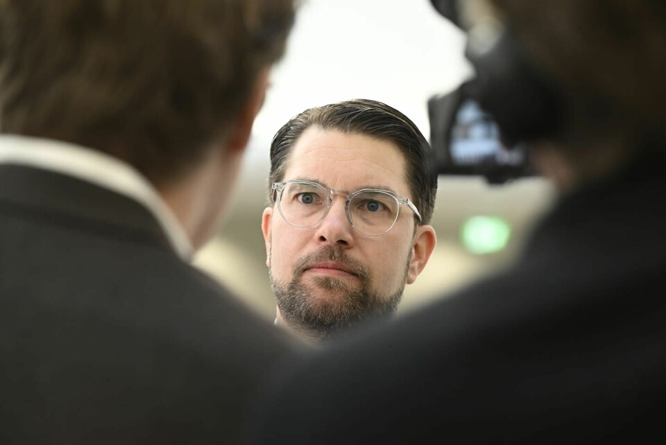 Partiledare Jimmie Åkesson (SD) under Sverigedemokraternas landsdagar på Västerås kongress.