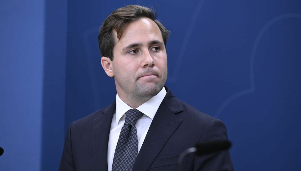 Benjamin Dousa (M), ny biståndsminister, efter regeringsbildningen 2024.