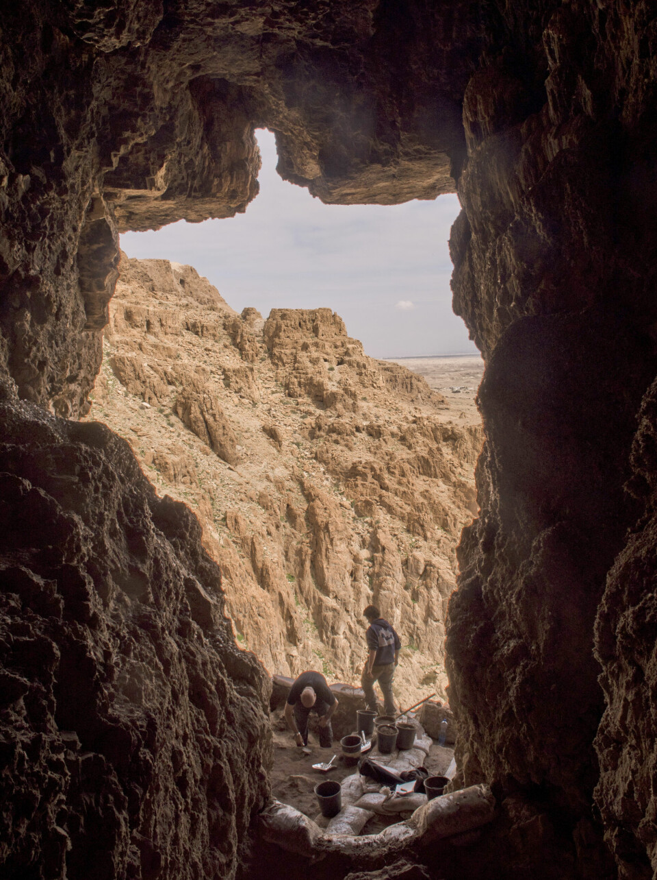 Utgrävningar i Qumran. Judean Desert.
