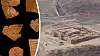 Ostraka, krukskärvor, med hebreisk text som hittats i Tel Arad i den israeliska Negevöknen.