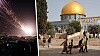 Den dramatiska upptrappningen av konflikten fortsätter med palestinska raketattacker och israeliska flygangrepp på tisdagen. Detta efter flera dagars våldsamma sammanstötningar vid al-Aqsamoskén.