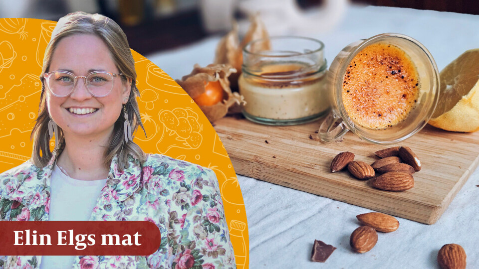 Elin Elg argumenterar för mer crème brulée i vardagen. Elin Elg och hennes crème brulée.