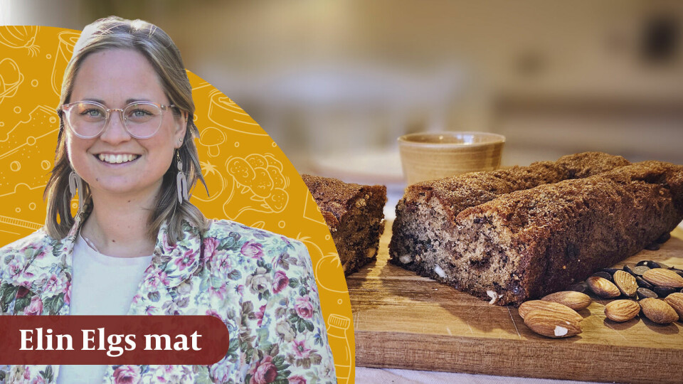 Lyxig saftig kaka på överblivna banener, lite nötter och choklad. Lyxig saftig kaka på överblivna banener, lite nötter och choklad.
