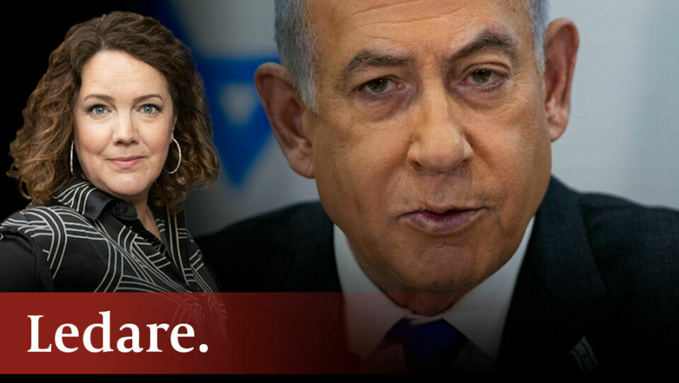 Israels premiärminister Benjamin Netanyahus har skäl att vilja sitta kvar vid makten. Ledare av Frida Park. Bakgrundsbild: Benjamin Netanyahu.