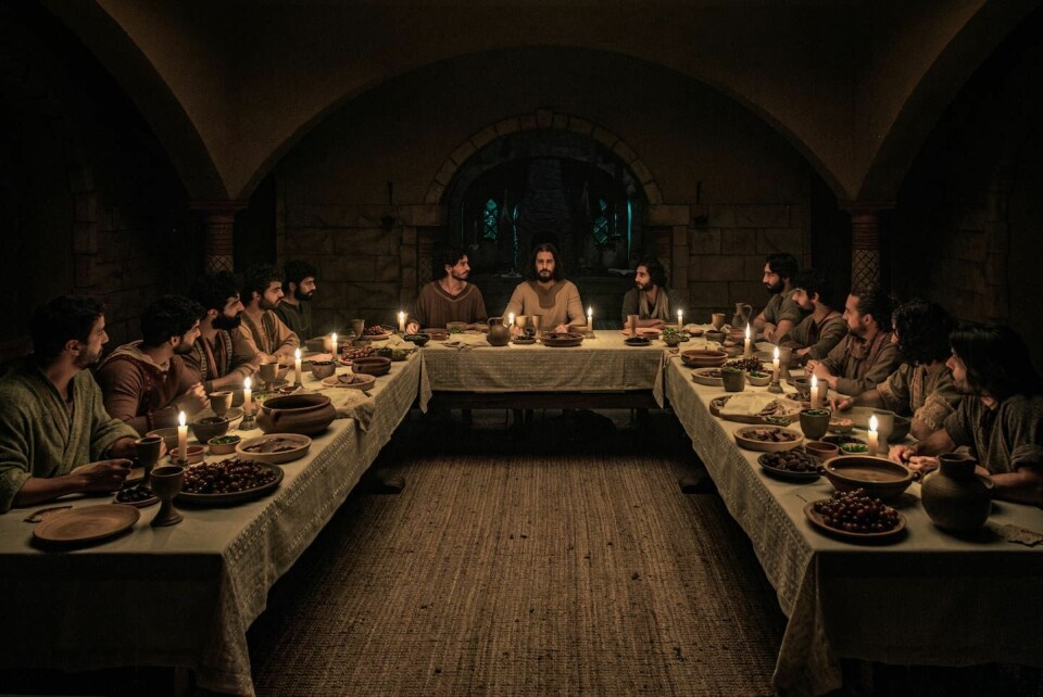 'Serieskaparna vill skildra Jesus som människa. Han framstår som rätt osympatisk. Det är enklare att relatera till lärjungarna', skriver Dagens recensent Fanny Willman. Från tv-serien 'The Chosen - Last Supper', som handlar om Jesus och hans lärjungar.
