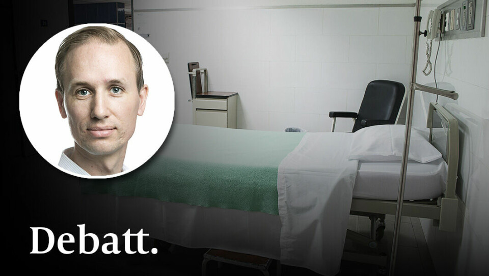47 procent av de som avslutat sina liv genom assisterat självmord i Oregon sedan 1997 angav att de oroar sig för att vara en ”börda för familj, vänner/vårdgivare” i livets slutskede, skriver Jacob Rudenstrand. 47 procent av de som avslutat sina liv genom assisterat självmord i Oregon sedan 1997 angav att de oroar sig för att vara en ”börda för familj, vänner/vårdgivare” i livets slutskede, skriver Jacob Rudenstrand.