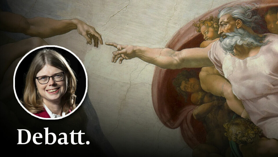 En åtskillnad mellan Gamla och Nya testamentets gudsbild inte ligger i linje med Bibeln själv, skriver Lena-Sofia Tiemeyer. Bilden: Konstverk av Michelangelo (skapad omkring 1508–1512). En åtskillnad mellan Gamla och Nya testamentets gudsbild inte ligger i linje med Bibeln själv, skriver Lena-Sofia Tiemeyer. Bilden: Konstverk av Michelangelo (skapad omkring 1508–1512).