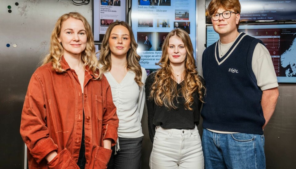 Malina Abrahamsson, Vera Svensson, Lydia Nordlander och Titus Eklånge. Ungdomspanelen