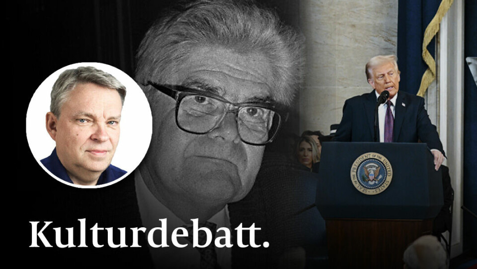 Det går inte att belägga att svenske pingstpastorn Kjell Sjöberg skulle ha påverkat inflytelserika amerikanska teologer i trumpistisk riktning, skriver Stefan Swärd. På bilden svärs Donald Trump in som USA:s president. Det går inte att belägga att svenske pingstpastorn Kjell Sjöberg skulle ha påverkat inflytelserika amerikanska teologer i trumpistisk riktning, skriver Stefan Swärd. På bilden svärs Donald Trump in som USA:s president.