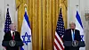 President Donald Trump and Israeli Prime Minister Benjamin Netanyahu speak during a news conference in the East Room of the White House, Tuesday, Feb. 4, 2025, in Washington. (AP Photo/Alex Brandon) DCAB241