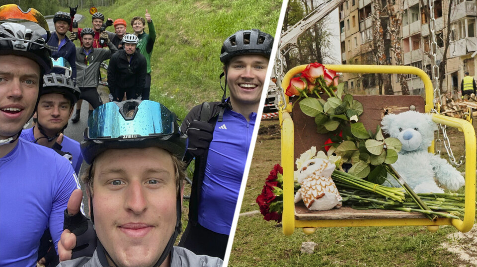 Viktor Hedborg och hans lumparkompisar cyklar från Arvidsjaur till Stockholm, för att samla in pengar till Ukraina.