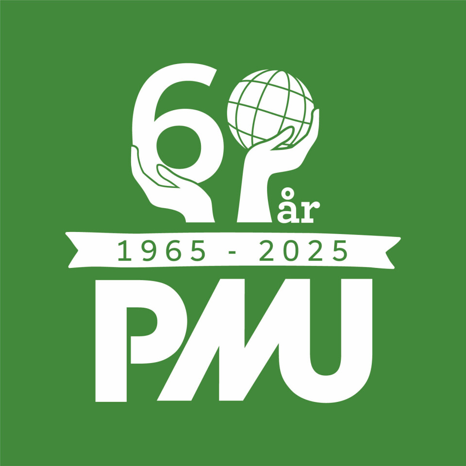 PMU jubileumslogo 60 år i grönt.