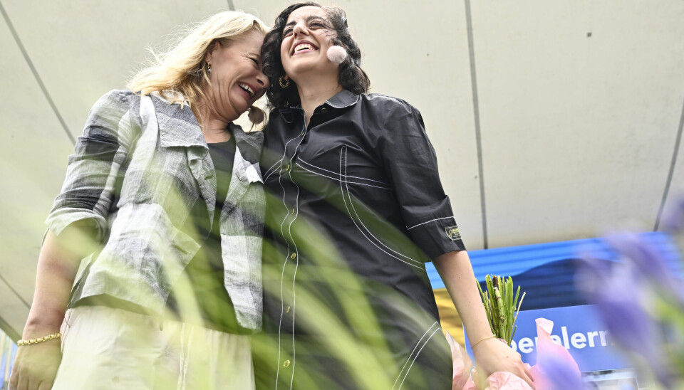 Skolan, skolan och skolan. Den nya L-ledaren Simona Mohamsson (höger) med skolministern och partikollegan Lotta Edholm i Almedalen.