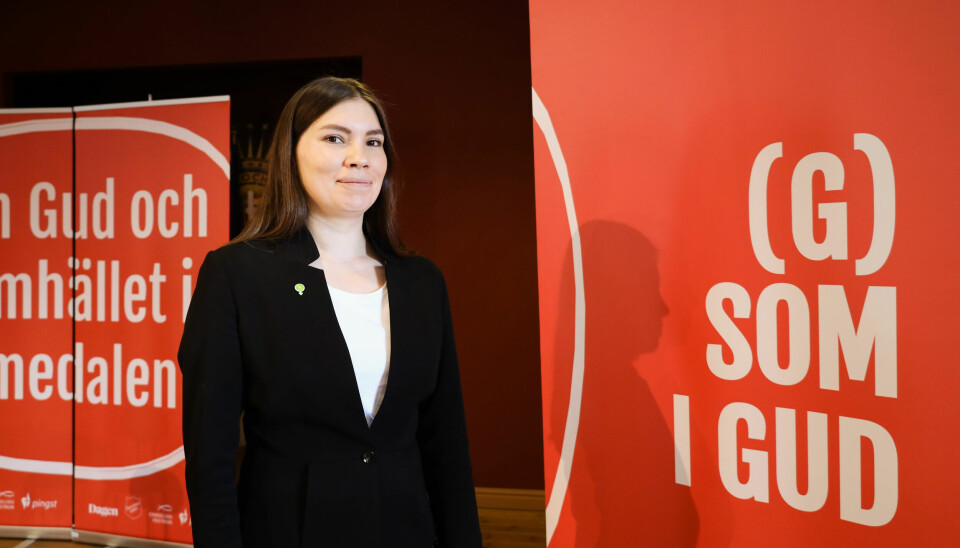 (G) som i Gud-seminarium från Almedalen i Visby, med Annika Hirvonen (MP), Petra Noreback och Lovisa Lanryd. Samtalet modererades av Felicia Ferreira.
