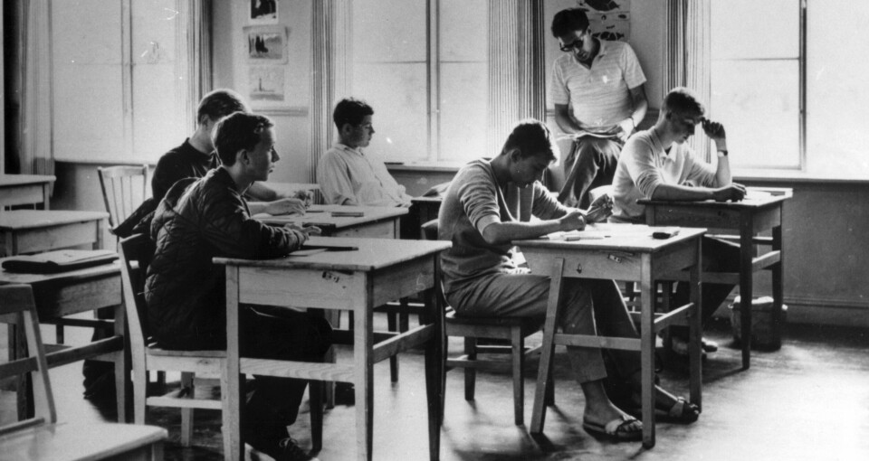 Undervisning i skolsal 1962.
