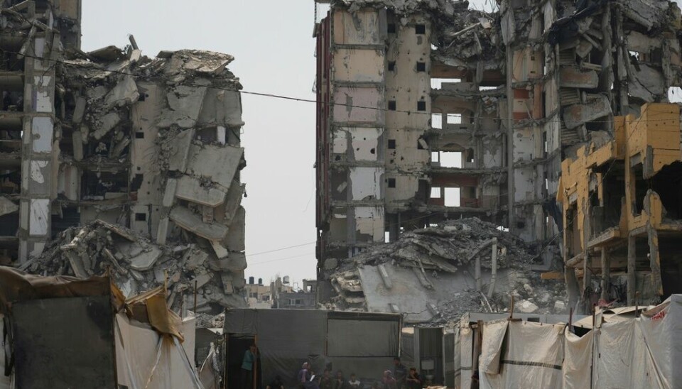 Förstörda byggnader i Gaza stad. Bild från 12 augusti.