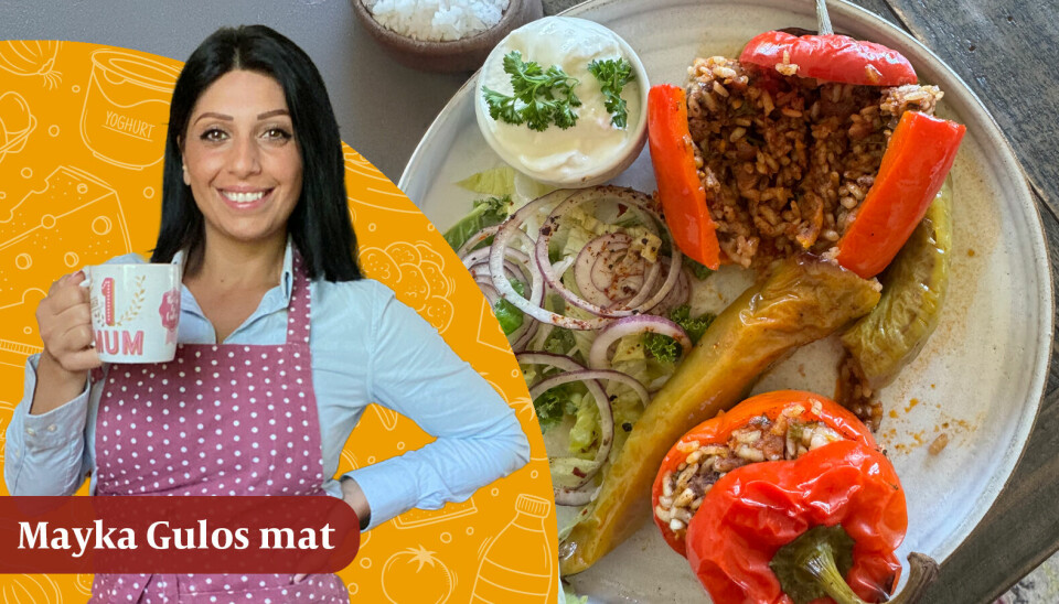 Mayka Gulo lagar fyllda paprikor med stekt kryddigt ris. Mayka Gulo lagar fyllda paprikor med stekt kryddigt ris.