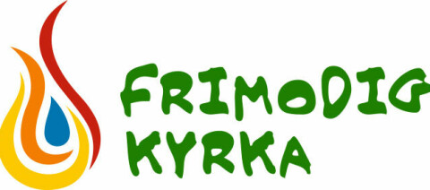 Liggande logotyp för Frimodig kyrka.