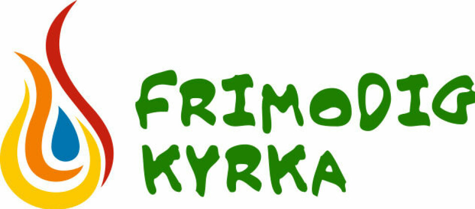Liggande logotyp för Frimodig kyrka.