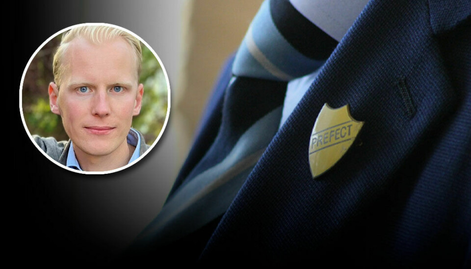 En studie från University of Nevada visar att skoluniform ökade elevernas känsla av trygghet och tillhörighet, skriver Mathias Bengtsson (KD). Skoluniform. Infälld bild på debattören Mathias Bengtsson.