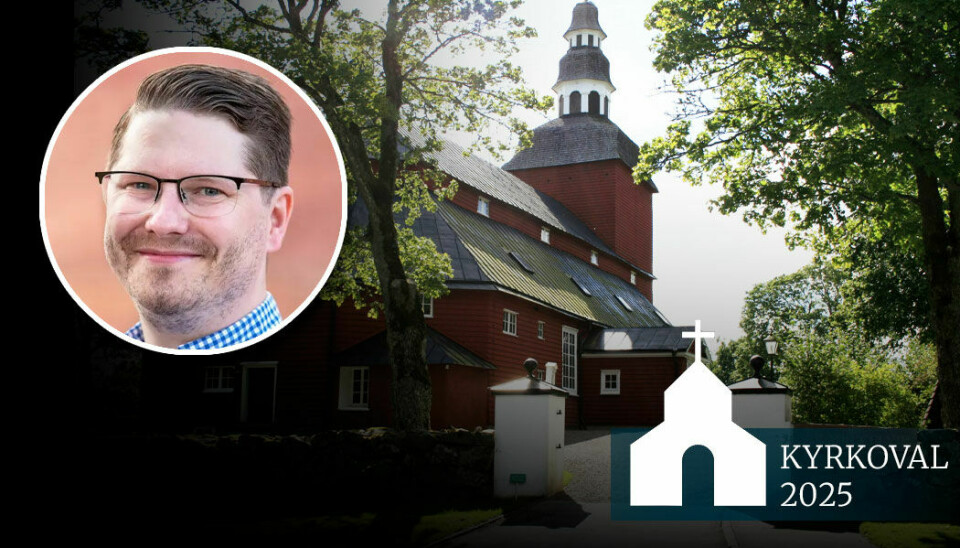 Kyrkan borde markera mot de hatbrott som riktas mot kyrkor och kristna även här i Sverige, skriver Daniel Engström, SDSK. Bilden: Habo kyrka Habo kyrka i sommarljus. Infälld bild på debattören Daniel Engström, SDSK.