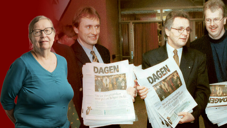 1990-talet:  Stora förändringar när Dagen hamnade i djup ekonomisk kris