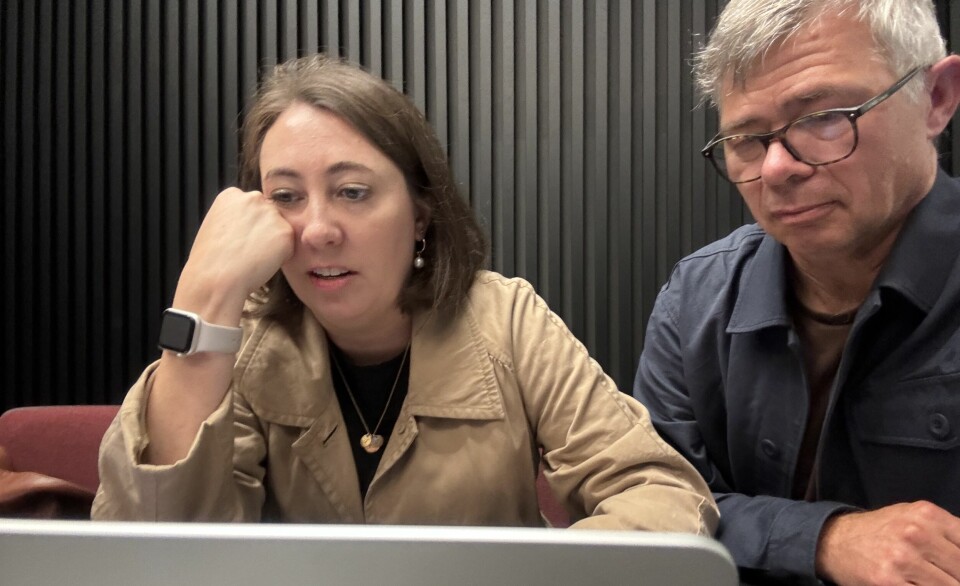 Hannah Nation and reporter Thomas Österberg.